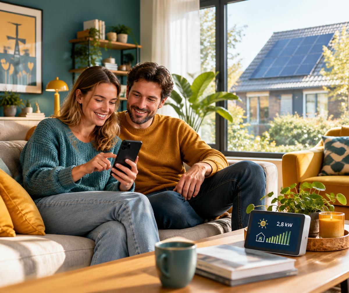 Energiekosten bekijken op de telefoon